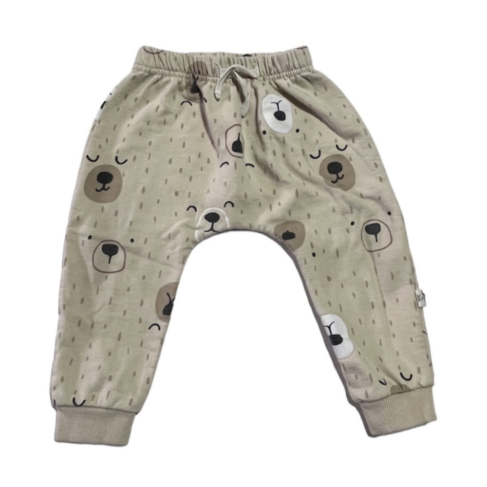 Kit + Pearl bear face harem joggers 12 months